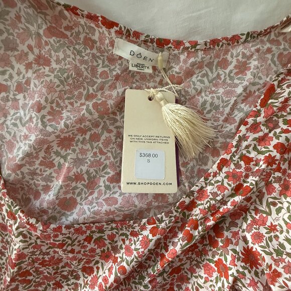 Abrielle Dress Coral Poppy Bell Floral - Picture 4 of 8